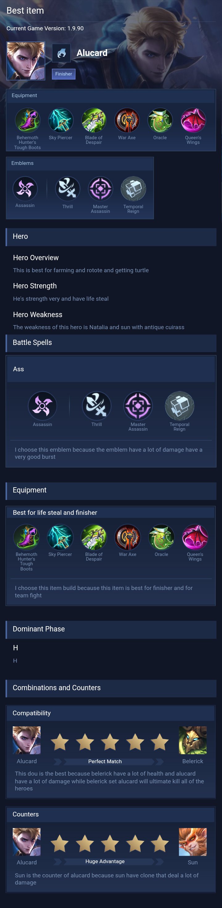 Best item