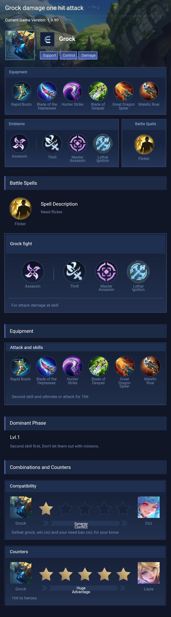 Grock damage one hit attack