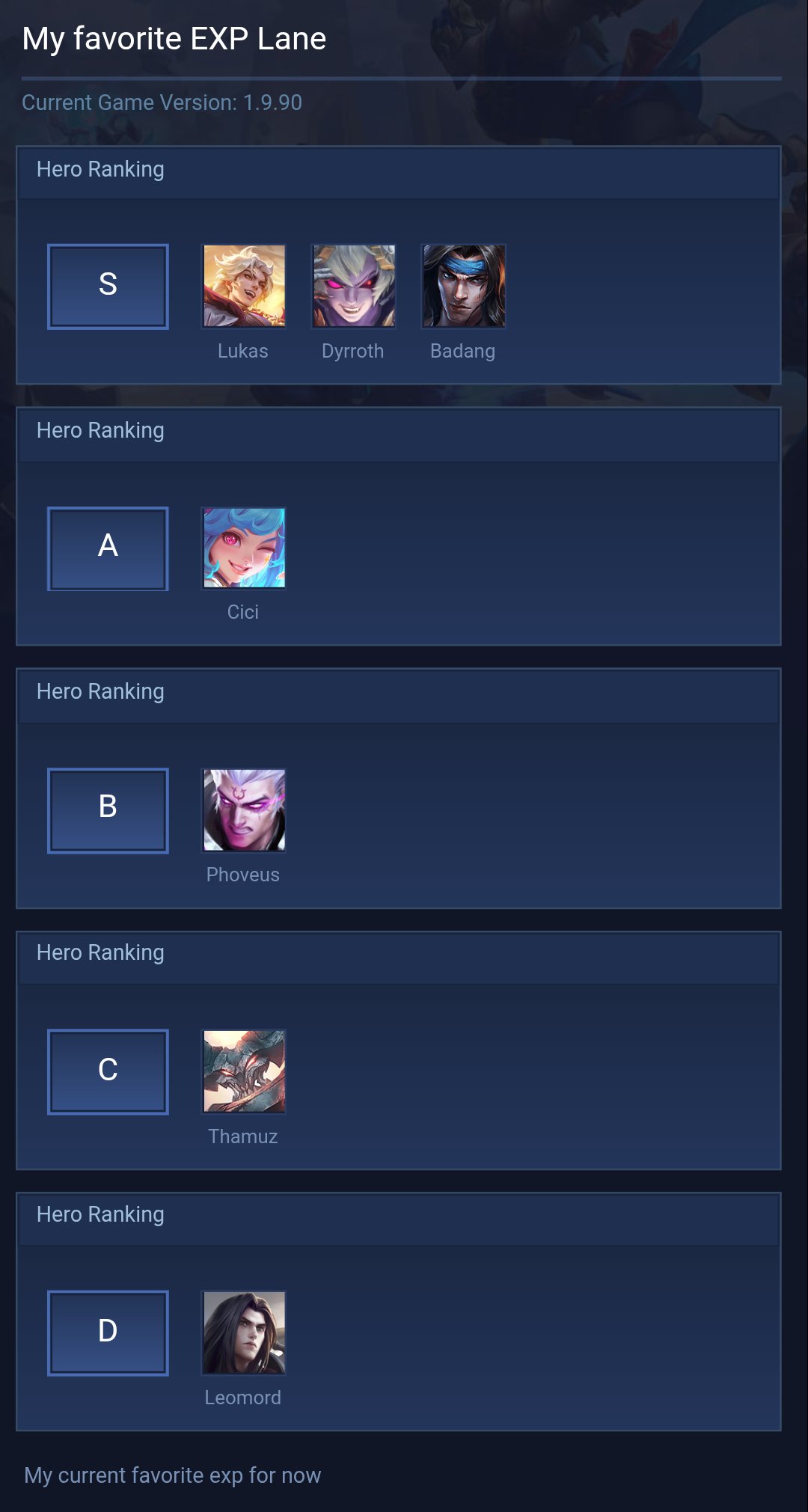 My favorite EXP Lane