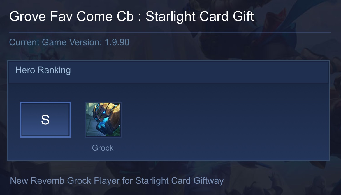 Grove Fav Come Cb : Starlight Card Gift