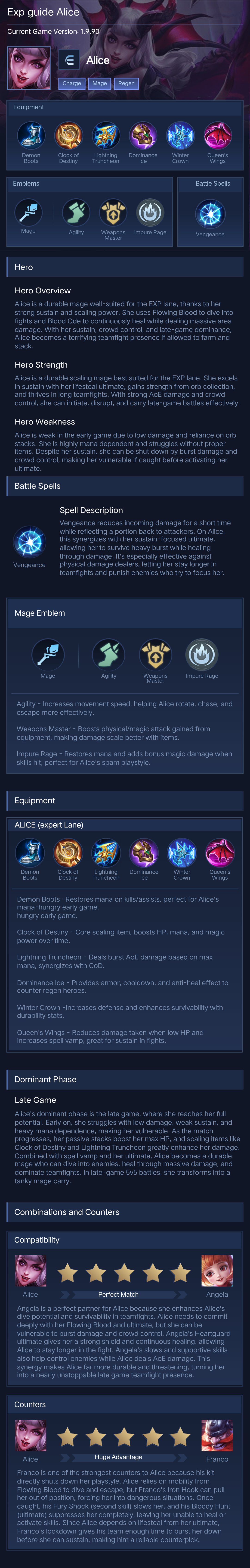 Exp guide Alice