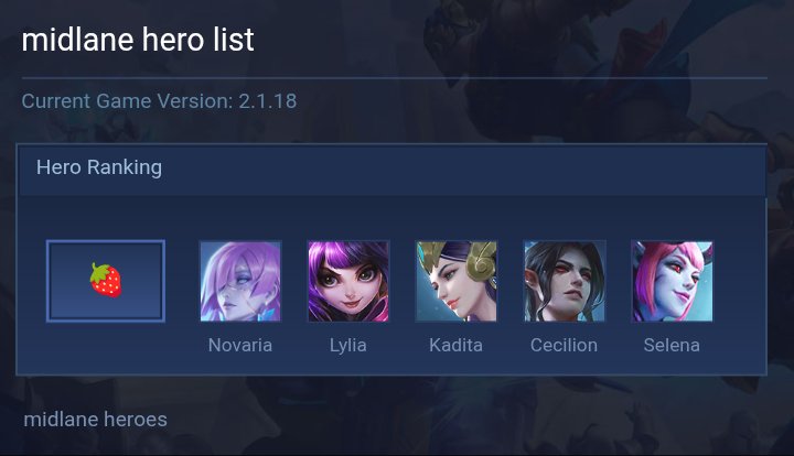 midlane hero list