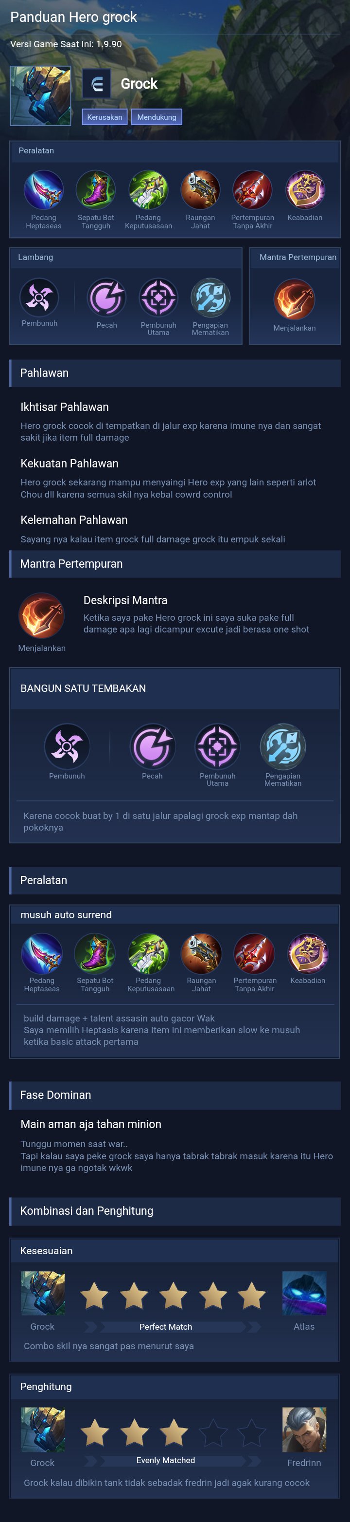 Panduan Hero grock