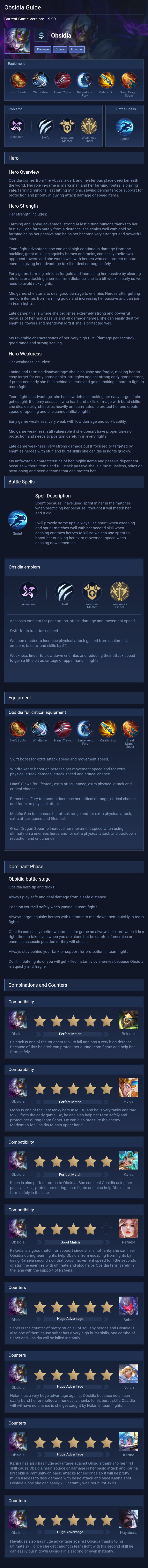 Obsidia Guide