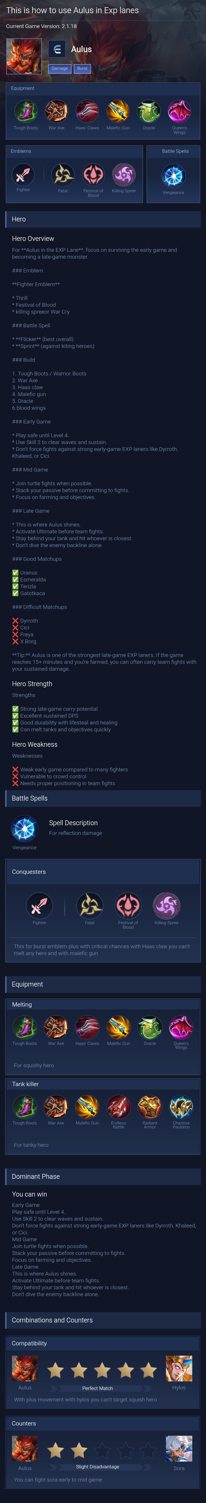 This is how to use Aulus in Exp lanes