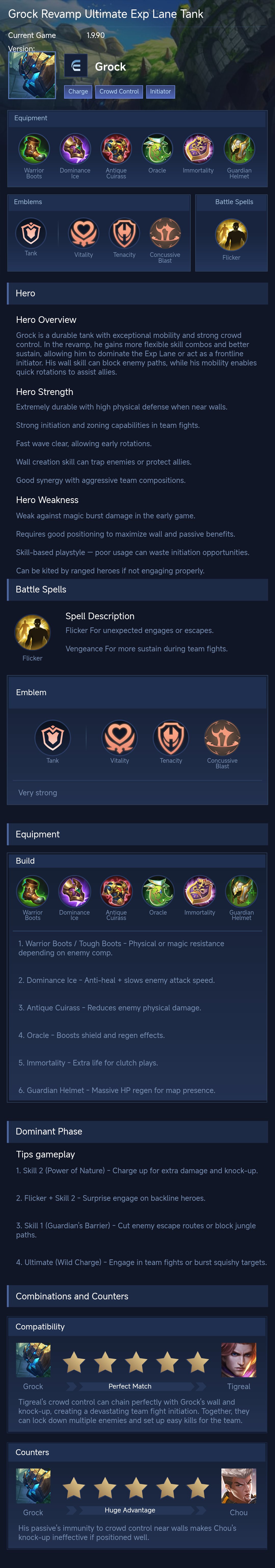 Grock Revamp Ultimate Exp Lane Tank