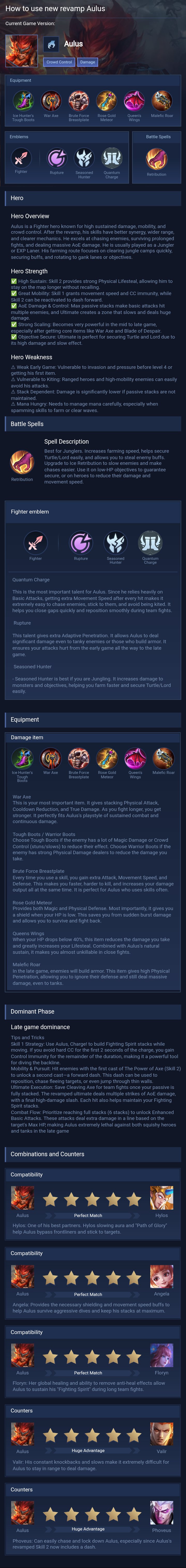 How to use new revamp Aulus