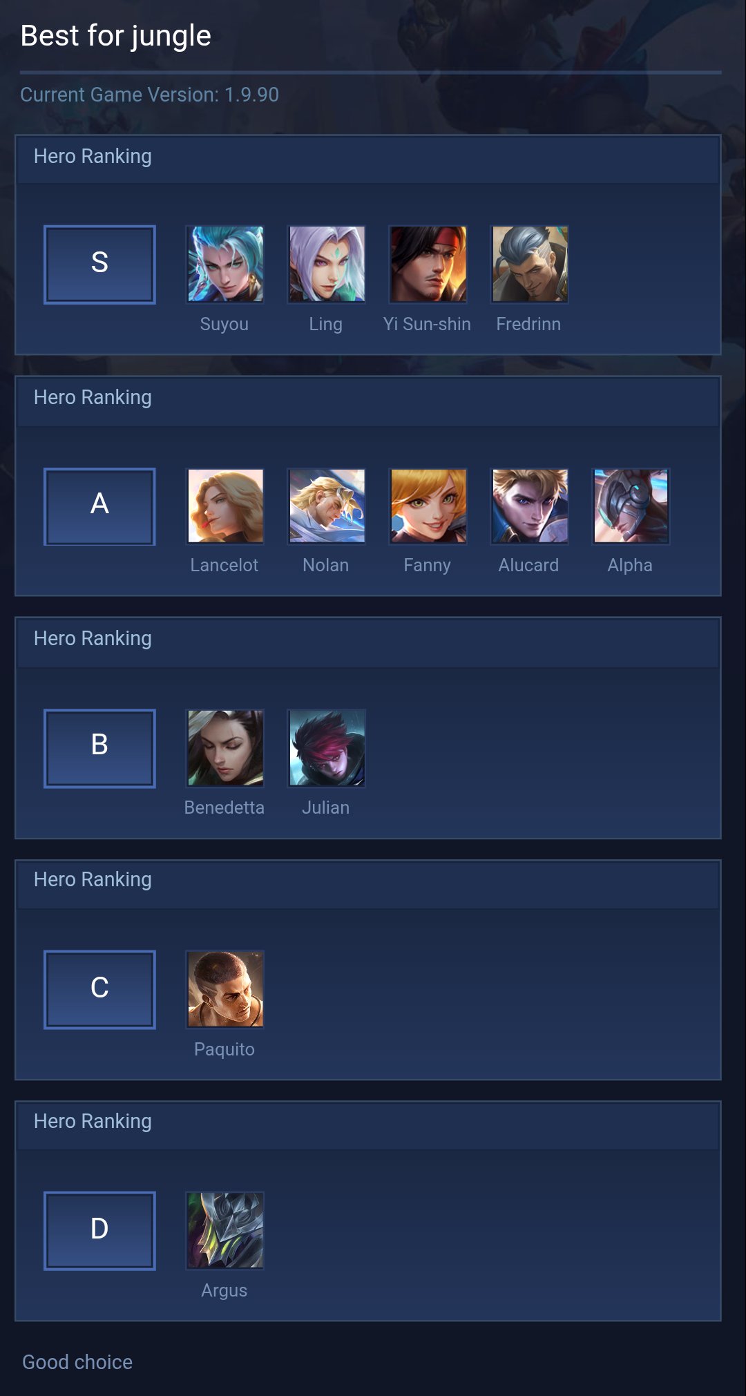 Best for jungle