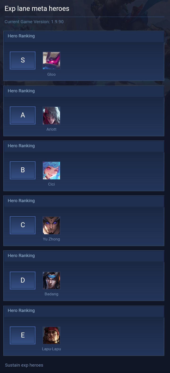 Exp lane meta heroes