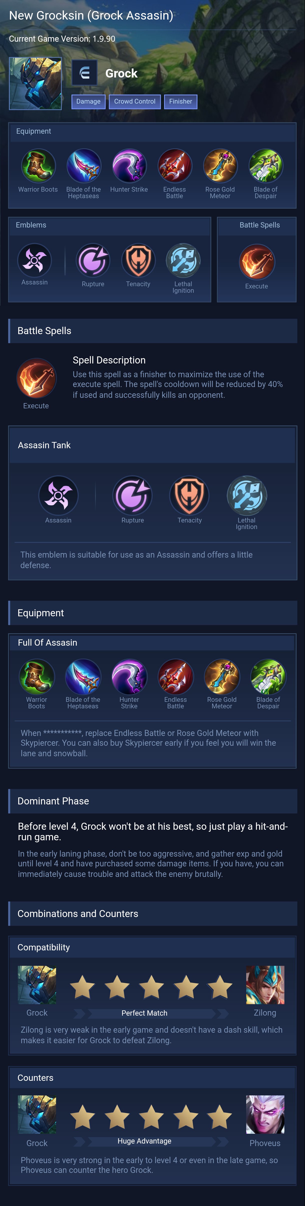 New Grocksin (Grock Assasin)