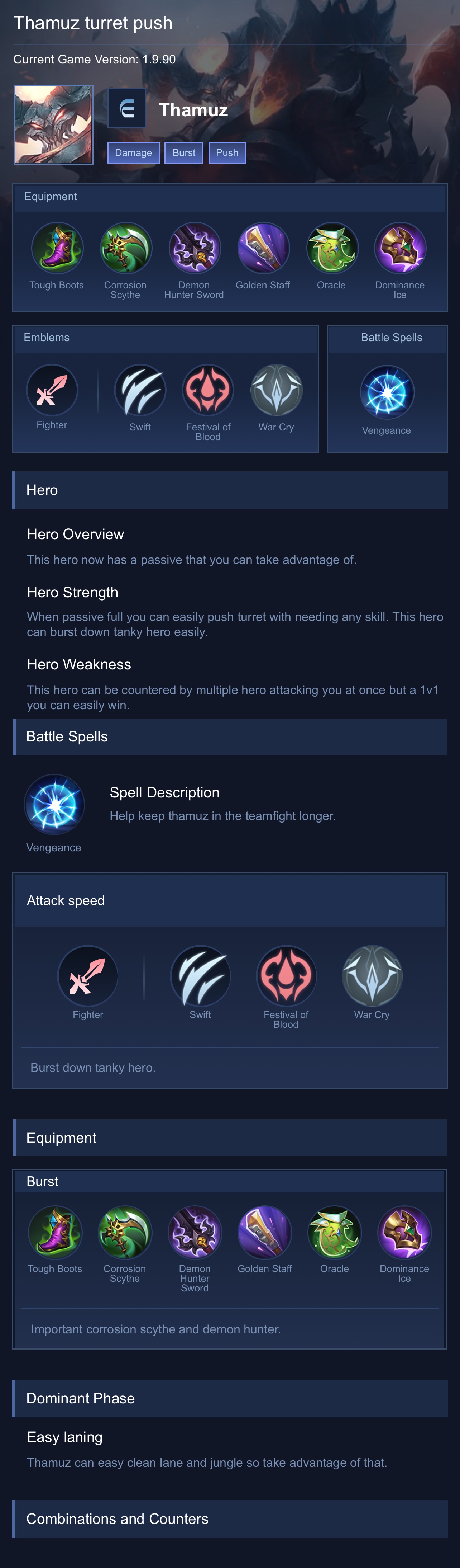Thamuz turret push