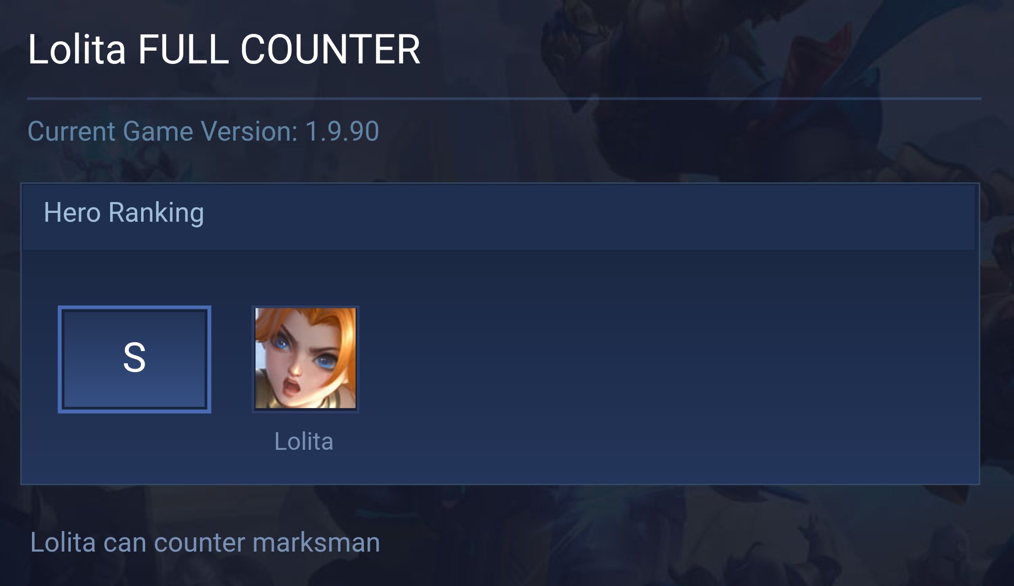 Lolita FULL COUNTER