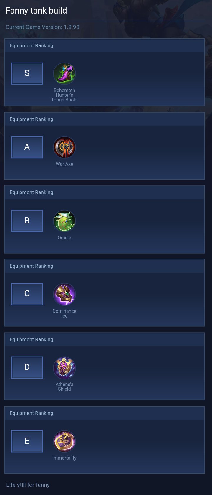 Fanny tank build