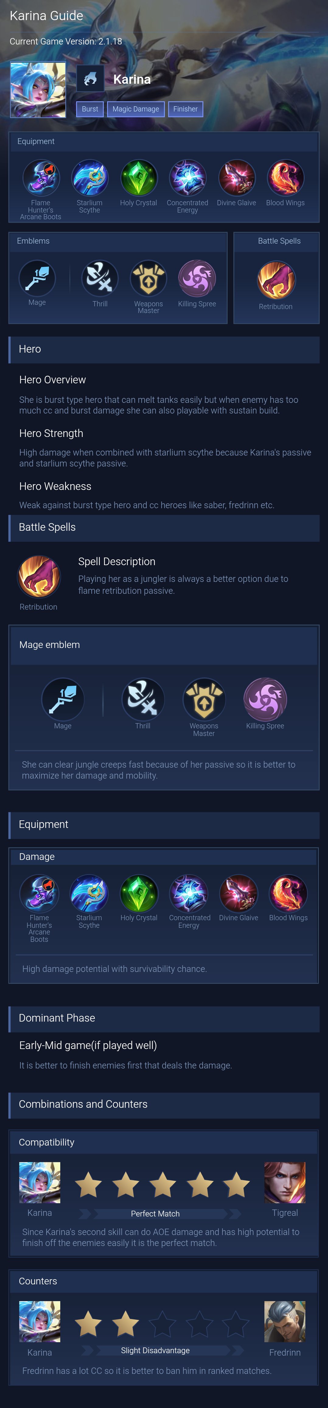 Karina Guide