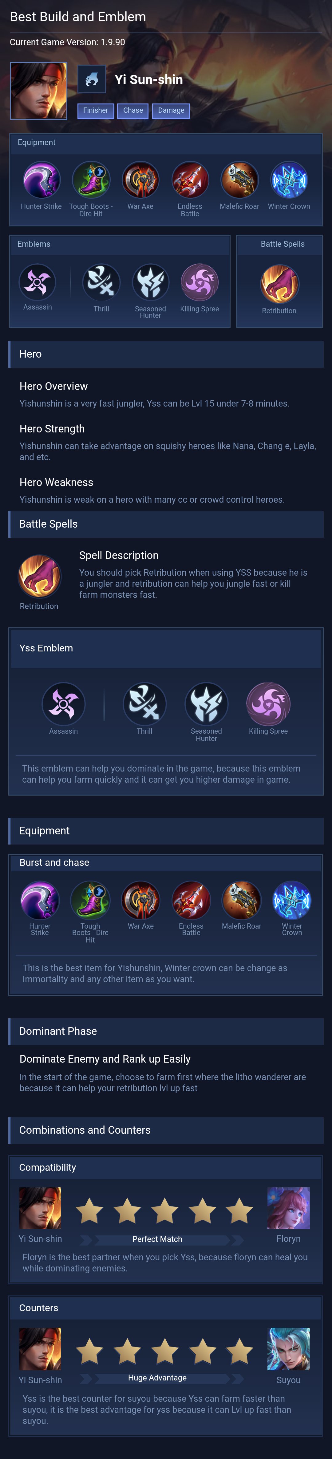 Best Build and Emblem