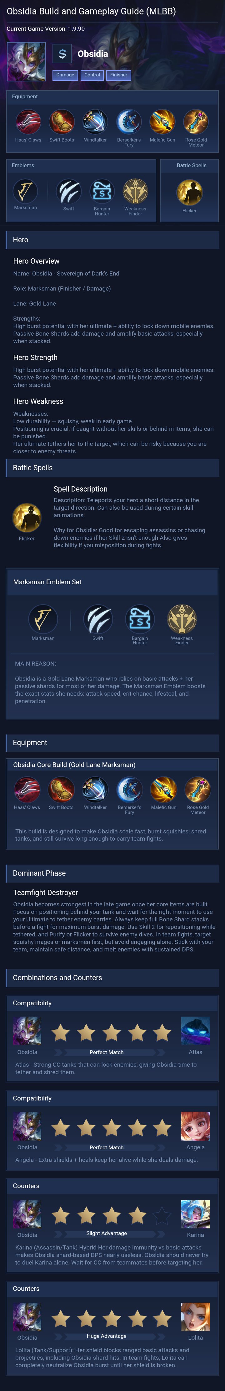 Obsidia Build and Gameplay Guide (MLBB)
