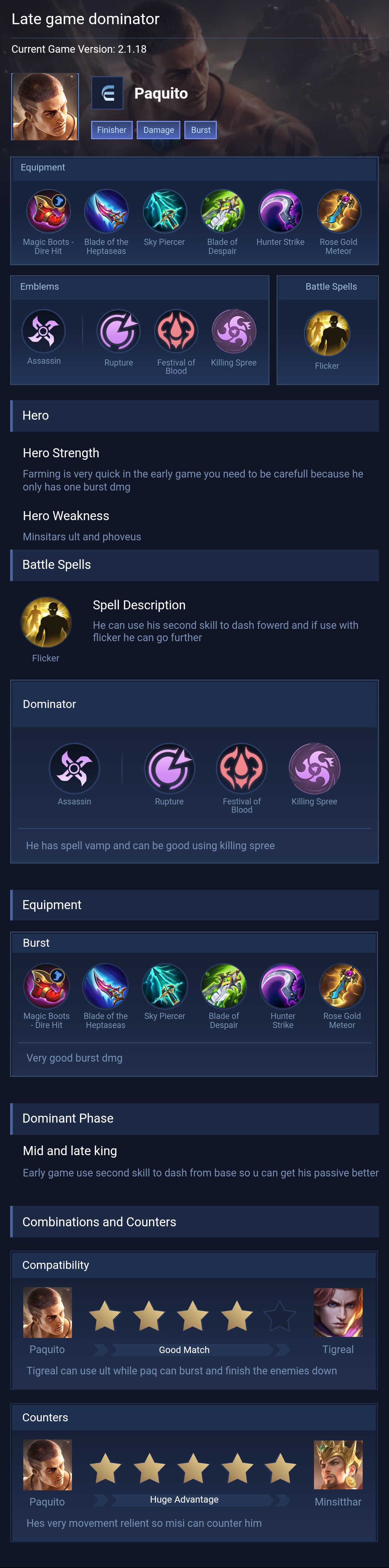 Late game dominator