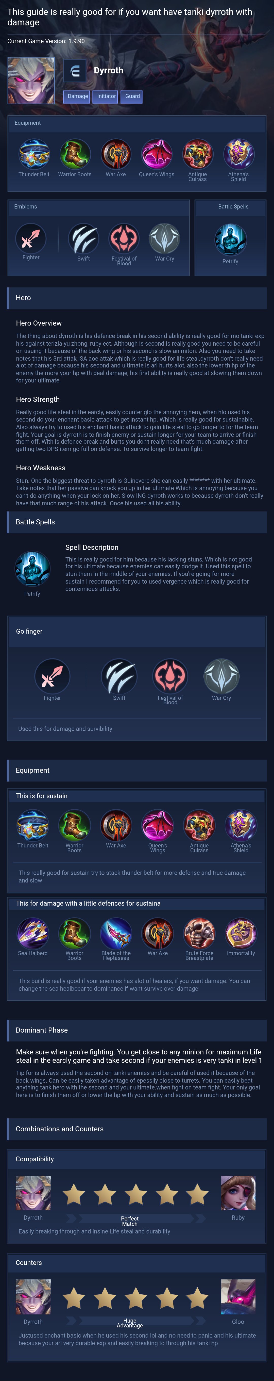 This guide is really good for if you want have tanki dyrroth with damage