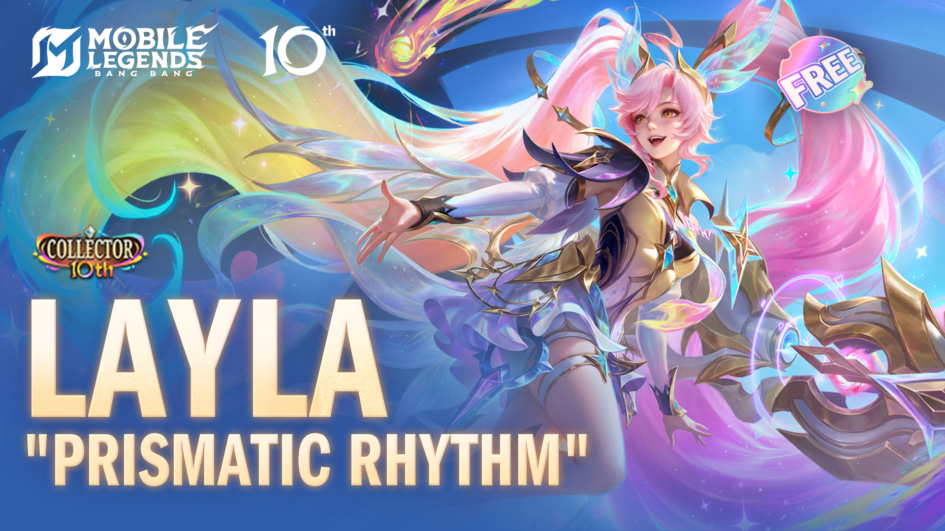 10th Anniversary New Skin | Layla "Prismatic Rhythm" | Mobile Legends: Bang Bang