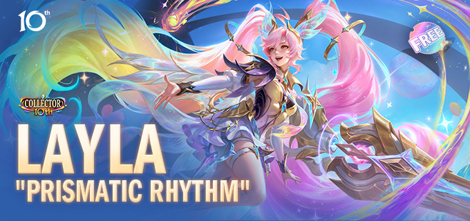 Official MLBB tenth anniversary Layla Prismatic Rhythm artwork